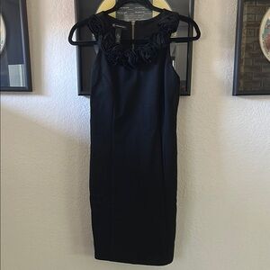 INC International Concepts Black Embellished Halter Midi Dress